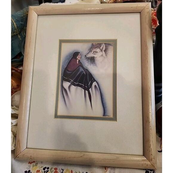 Custom framed Matted Robert Redbird Print Signed - Picture 1 of 7
